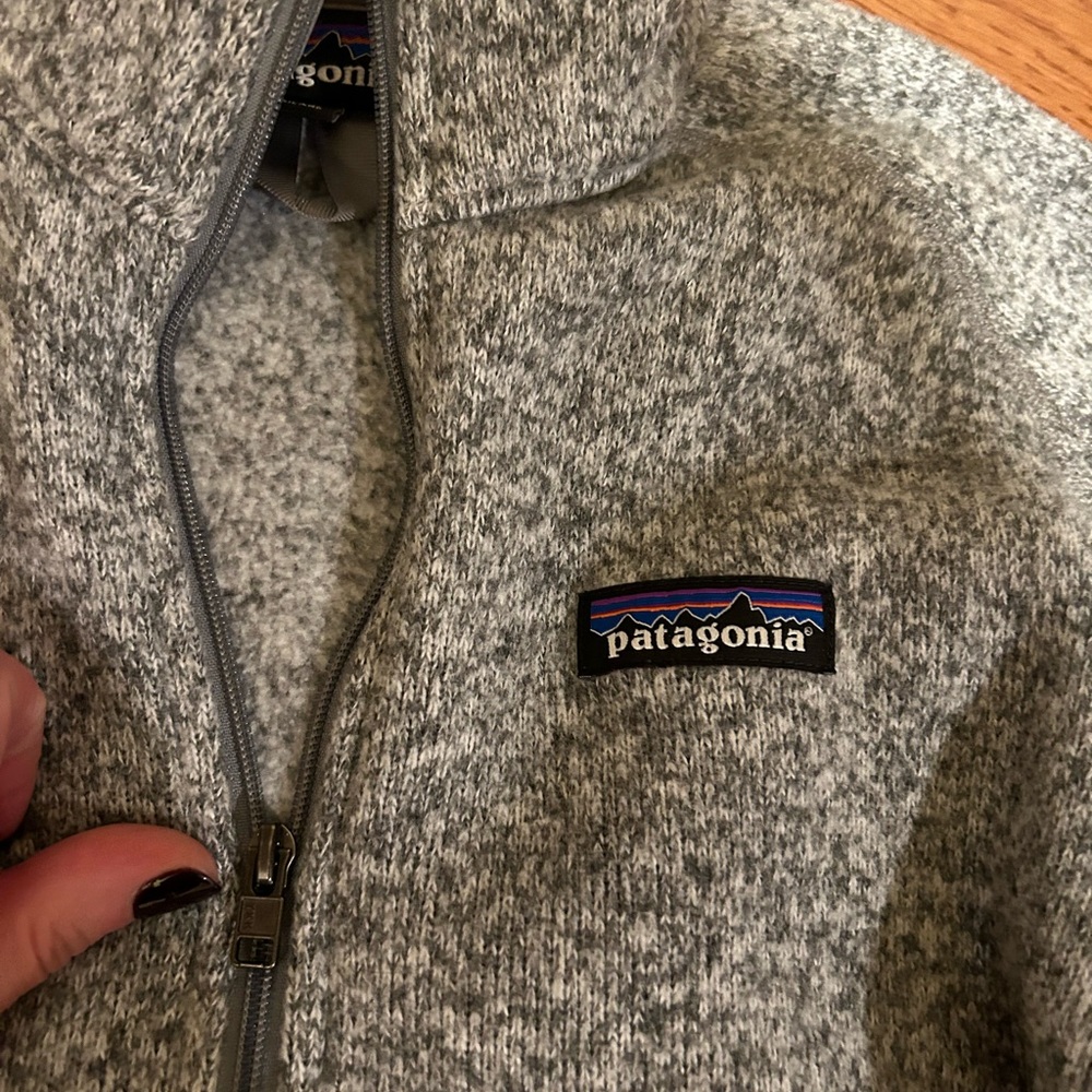 Patagonia Heathered Gray Fleece Pullover 1/4 zip - Picture 5 of 5